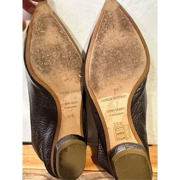 Nicholas Kirkwood Silver Leather Loafers - Size 36.5 (6.5) - Picture 4 of 10